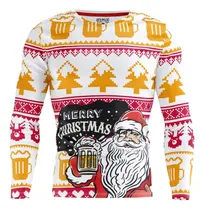 Comprar Polo Navidad Santa Tarro Cerveza Ugly Sublimado Full Print