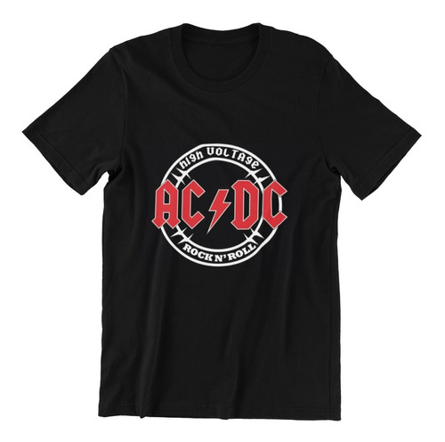 Polera Unisex Acdc Rock N´ Roll Musica Estampado Algodon