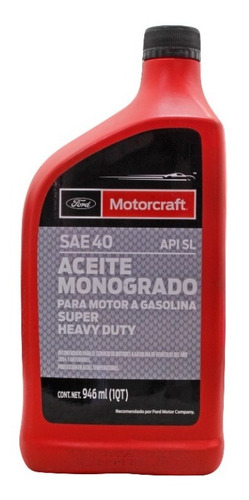 Aceite Monogrado Sae40 Motorcraft 946ml