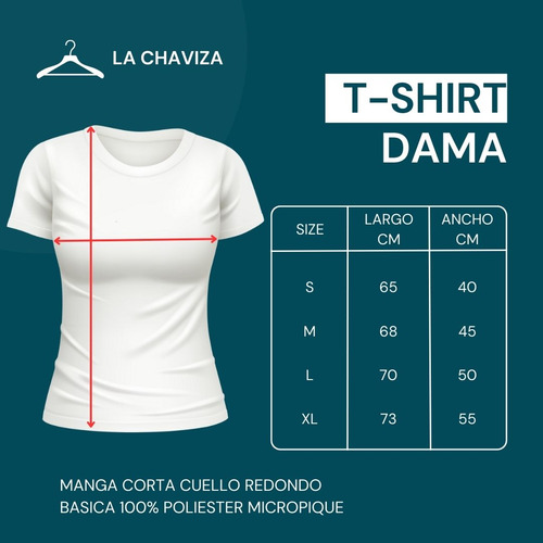 Playera Deportiva Dama Cuello Redondo 100% Poliester