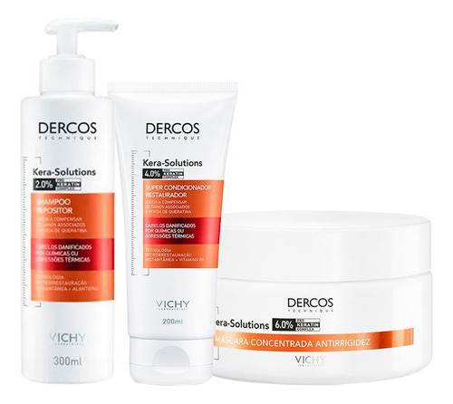  Kit Vichy Dercos Kera-solutions -sh300ml+cond200ml+másc200ml