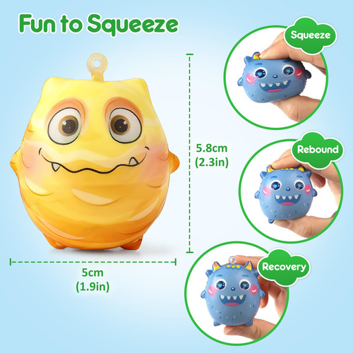 Squishy Toy Mocoosy, Paquete De 22 Unidades, Para Regalos De