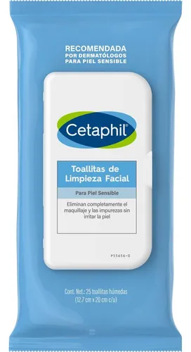 comprar 25 Toallitas De Limpieza Facial Cetaphil Para Piel Sensible
