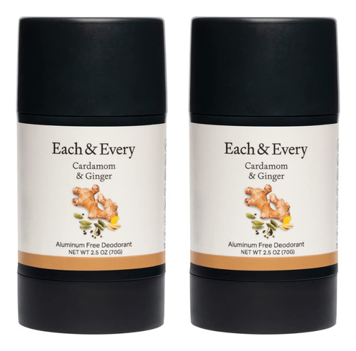 Each & Every Paquete De 2 Desodorantes Naturales Sin Alumini