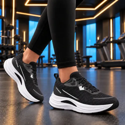Tênis Feminino Esportivo Caminhada Academia Corrida Treino Preto 37,0 Br