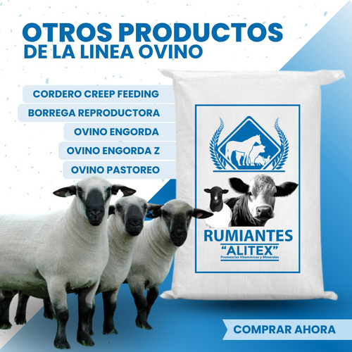 Sal Mineral Ovino Engorda Promotor Crecimiento 20 Kg Alitex