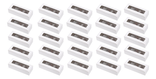 Cajas De Macarrones De 25 Piezas Con Ventana Transparente Ma