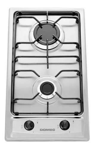 Anafe Gas Domec - 2 Hornallas - Encendido Electronico - Inox