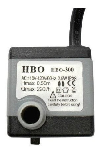 Imagem 1 de 3 de Bombinha De Agua Submersa P/ Fontes Mod Hbo - 300 Bivolts