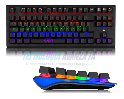 Teclado Mecanico Gamer Active Switch Blue Led Rainbow | 80%