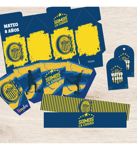 Kit Imprimible De Cumpleaños Personalizado Rosario Central