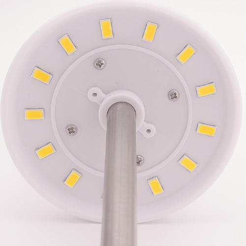 Abajur Led Recarregável Retrátil De Aço Luz Neutra Ajustável Cúpula Branco