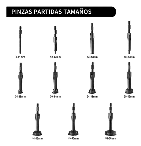 EXTRACTOR DE RODAMIENTOS Y COJINETES INTERIORES 12 a 58 mm