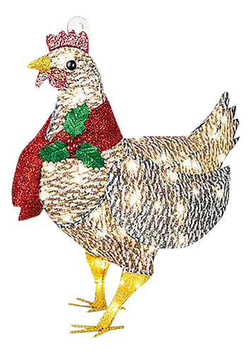 Navidad Pollo Adorno Navidad Bufanda Pollo Colgante Inicio