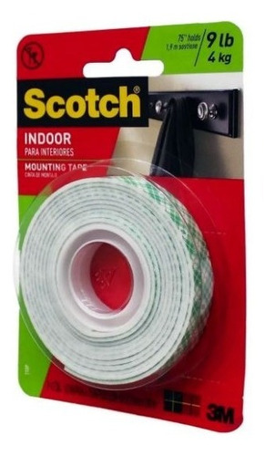 Cinta Espuma Para Montaje Blanco Interior Scotch 9 Lb (4 Kg)