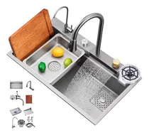 Comprar 68x45 Cm Grifo Tarja Fregadero De Cocina Inoxidable 304 Antiarañazos Tarja De Acero Inoxidable Tarja De Cocina