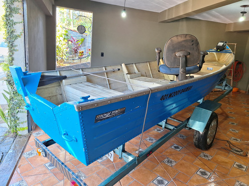 Barco De Alumínio 5 Metros Com Motor E Carreta