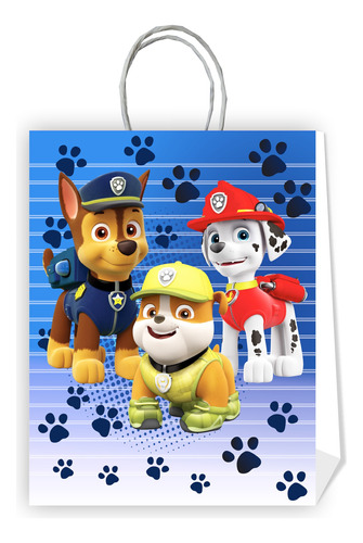 6 Bolsas De Papel Sorpresa Cumpleaños Cachorros Paw Patrol