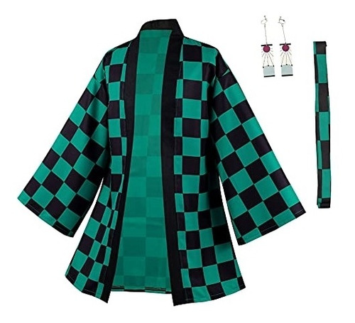 Disfraz Kamado Tanjirou Kimono Para Cosplay Talla Xxl