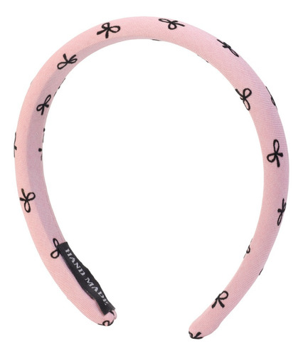 Diadema De Esponja De Tela Con Lazo Rosa Con Lunares Para Mu