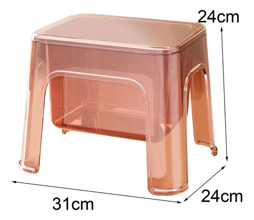 Banqueta Moderna Con Compartimento De Almacenamiento, Rosa