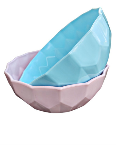 Bowls Compotera Plástico Facetado Colores