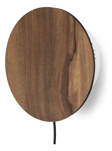 Pack X 2 Velador Habitacion Aplique Pared Led 6w Madera Estructura Nogal