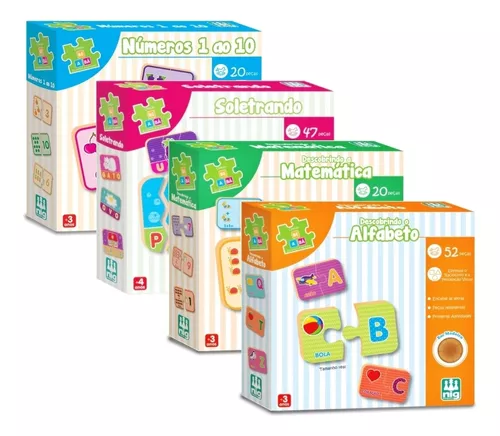 Brinquedos Jogos Infantil Kit 20 Itens Brinquedo Educativo Dia Das Crianças  Manino Menina Jogos Infantil