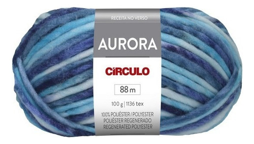 Novelo De Lã Círculo La Aurora Cor 9932-rio Serrado-156205 88m De 100g Por Unidade De 1 Unidades Por 1 Por Kit