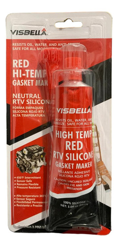 Silicon Rojo Alta Temperatura 85 Gr Visbella