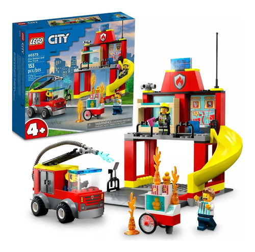 Lego City Estación Y Camión De Bomberos Playset 60375