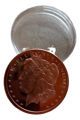 Moneda De Puro Cobre 1 Onza Troy Morgan E Pluribus Unum Usa