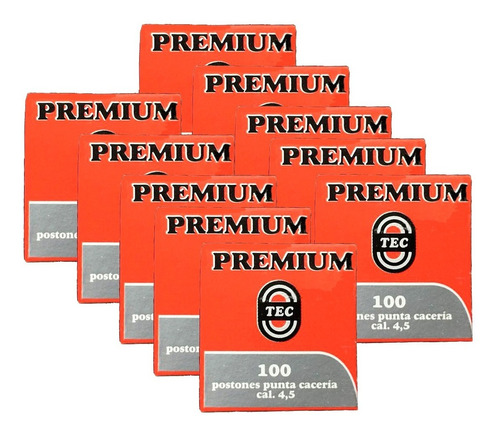 Postones Punta Caceria Cal 4,5mm Tec Premium 1000 Unidades