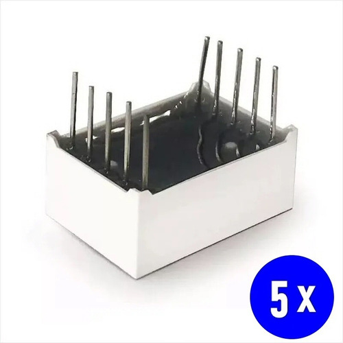 5 X Display De 7 Segmentos, Ánodo Común, Led Rojo, 5161bs