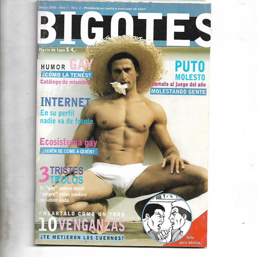 Revista Bigotes #2 2066 Gay Comic Fotos Modelo Martin