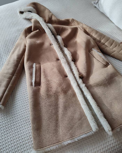 Saco Trench Uniqlo Camel / Suela Invierno Peluche Talle Xs (Usado)