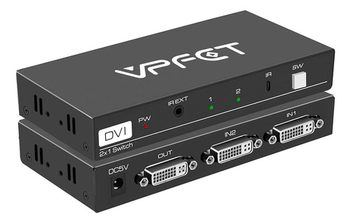 Conmutador Dvi Vpfet 2 En 1 Salida 4k Dvi 2 Puertos Conmutad