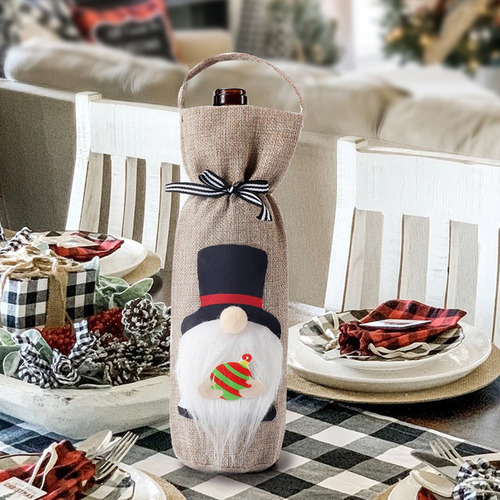 3 Fundas Para Botellas De Navidad, Adorables Fundas Para Bot