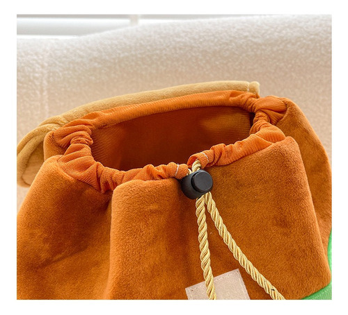Mochila Para Mujer Con Diseño De Hamburguesa De Dibujos Anim Color Amarillo Diseño De La Tela Liso