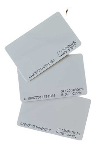 Tarjeta PVC de proximidad Iso Rfid 125khz 8504 - 200 unidades