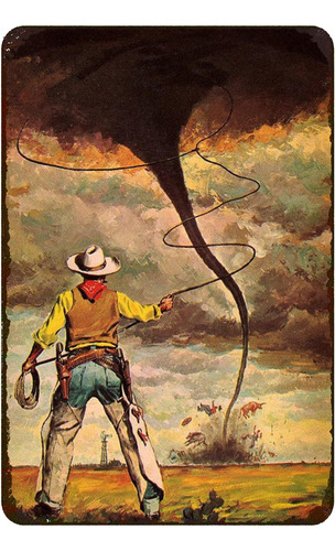 West Cowboy Cartel De Chapa Vintage De Vaquero Occidental, L