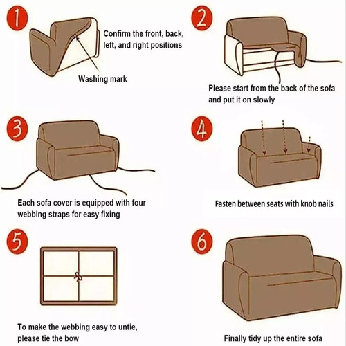 Protector Cubre Sala Ajustable Elástico Stretch 3pz.
