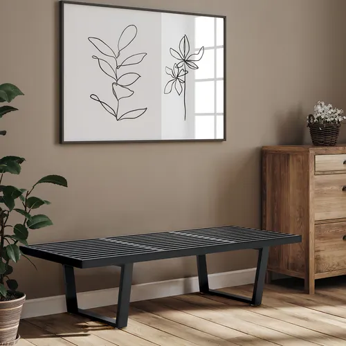 Banqueta De Madera Nelson Negro (réplica) Form