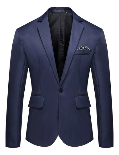 Z Blazer De Un Solo Pecho Para Hombre Slim Casual Talla