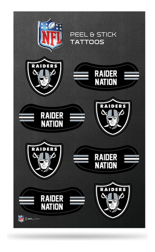 Rico Industries Nfl Las Vegas Raiders - Tatuajes Para Despe.