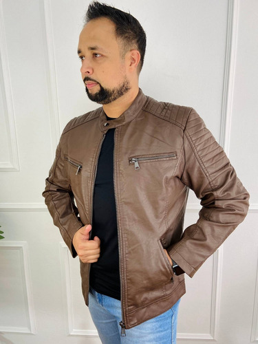 Imagem 7 de 7 de Jaqueta Couro Plus Size Masculina - Excelente Qualidade