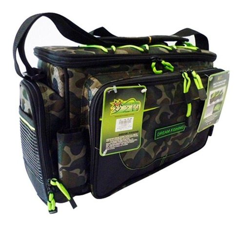 Bolso Para Pesca Camuflado Dream Fishing Con Organizadores