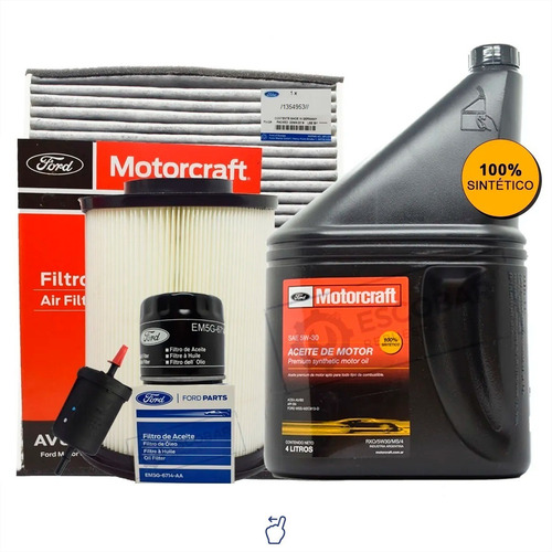 Imagen 1 de 10 de Kit 4 Filtros Ford Focus + Aceite Sintético Motorcraft 5w30