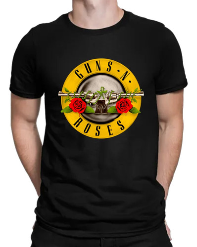 Camiseta Guns And Roses  Hombre Algodón M1