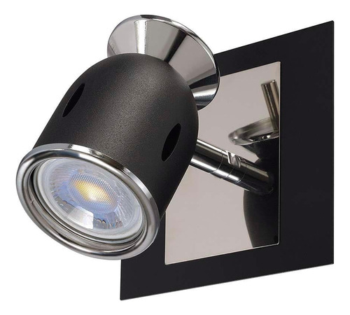 Aplique Niza 1 Luz Negro Apto Led Cabezal Movil Luz Desing